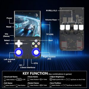 R36Ultras Retro Handheld Game Console With Open Source Linux System,4.0-Inch IPS Screen,64GB TF Card Contains 15,000+ Games, WIFI-Enabled Retro Games Console Handheld Emulator Console-Black