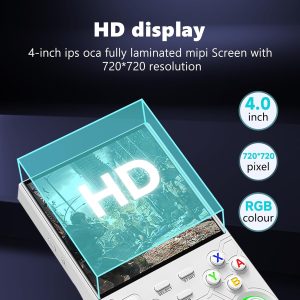 R36Ultras Retro Handheld Game Console With Open Source Linux System,4.0-Inch IPS Screen,64GB TF Card Contains 15,000+ Games, WIFI-Enabled Retro Games Console Handheld Emulator Console-Black