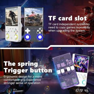 R36Ultras Retro Handheld Game Console With Open Source Linux System,4.0-Inch IPS Screen,64GB TF Card Contains 15,000+ Games, WIFI-Enabled Retro Games Console Handheld Emulator Console-Black