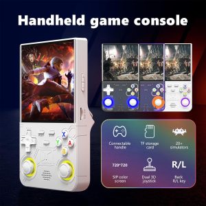 R36Ultras Retro Handheld Game Console With Open Source Linux System,4.0-Inch IPS Screen,64GB TF Card Contains 15,000+ Games, WIFI-Enabled Retro Games Console Handheld Emulator Console-Black