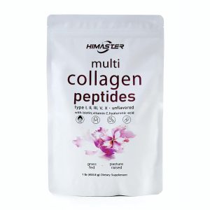 Micro Ingredients Multi Collagen Peptides Powder - Hydrolyzed Protein Peptides (Type I,II,III,V,X) with Hyaluronic Acid, Biotin & Vitamin C Unflavored