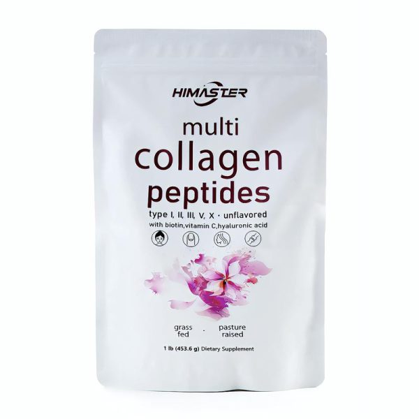 Micro Ingredients Multi Collagen Peptides Powder - Hydrolyzed Protein Peptides (Type I,II,III,V,X) with Hyaluronic Acid, Biotin & Vitamin C Unflavored - Image 2
