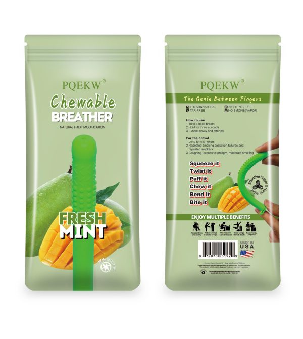 Chewable Breath Sticks with Essential Oils, Essential Oil Breathertk, Chewable Breathers Quit Vaping, Natural Focusing, for Focus & Clear Respiratory Function - Image 4