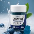 This is the PQEKW Creatine Monohydrate Dietary Supplement in blueberry flavor. Each bottle contains 60 gummies. It is claimed to enhance strength, promote muscle recovery, and assist in the production of adenosine triphosphate (ATP).