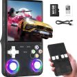 R36Ultras Retro Handheld Game Console With Open Source Linux System,4.0-Inch IPS Screen,64GB TF Card Contains 15,000+ Games, WIFI-Enabled Retro Games Console Handheld Emulator Console-Black